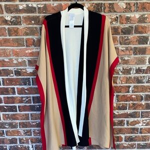 Chicos colorblock Ruana wrap poncho cardigan